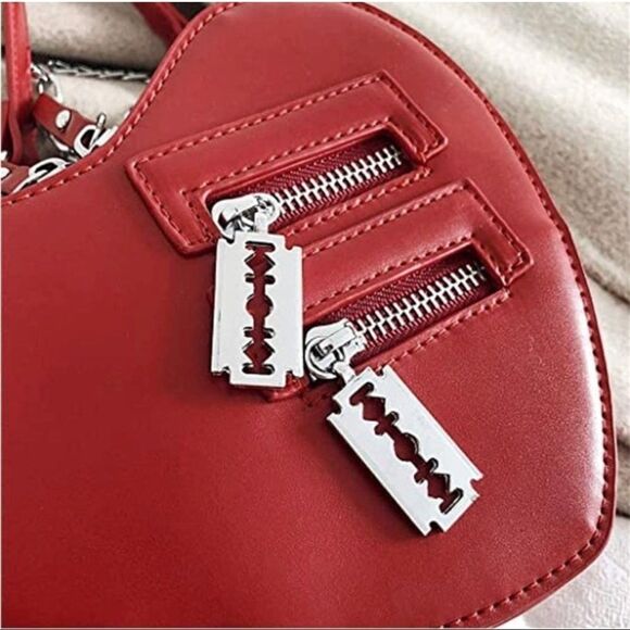 Red Heart Purse Handbag - Picture 3 of 7